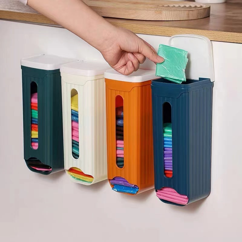 Wall-mounted Plastic Bag Storage Container For Home Kitchen