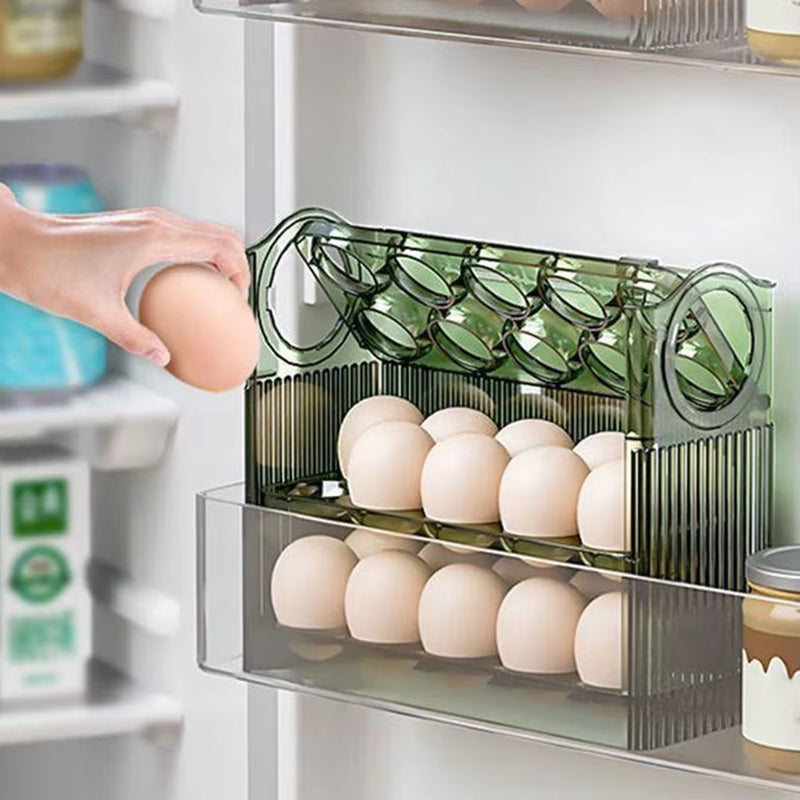 30 Grids Egg Storage Box Refrigerator Organizer Food Containers Multi-Layer Egg Tray Egg Holder Dispenser Kitchen Storage Box