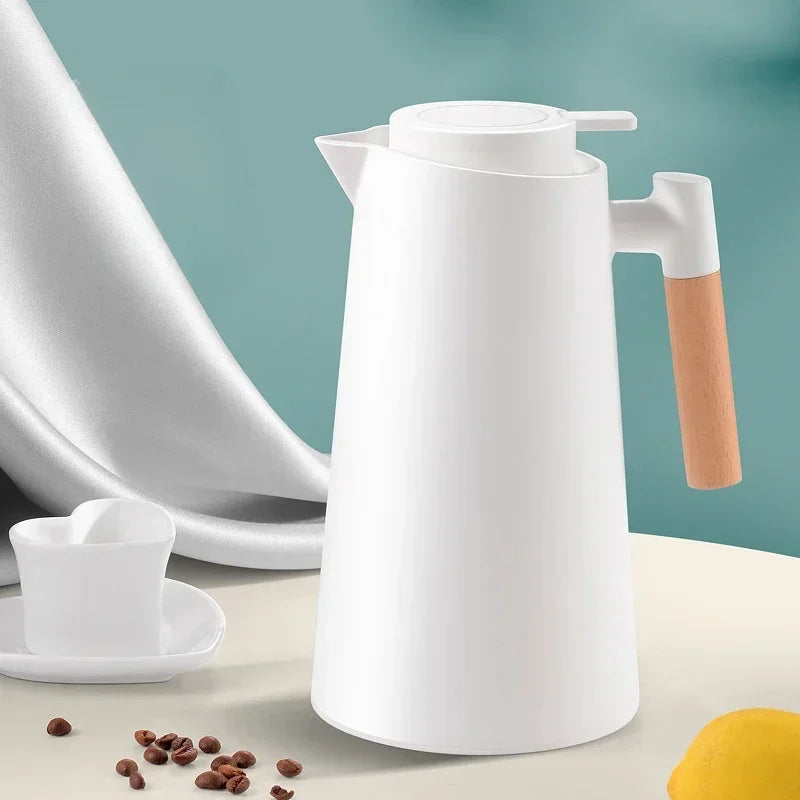 1L Large Capacity Kettle Household Coffee Pot Glass Liner Hot Water Jug Bottle Vacuum Flask Thermos Nordic Thermal Insulation