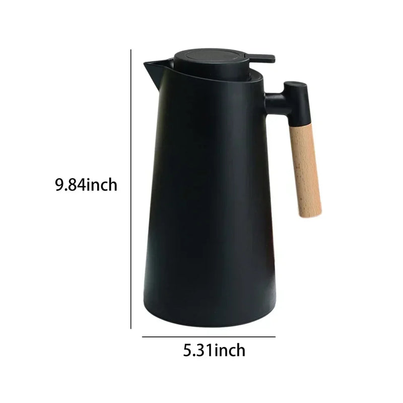 1L Large Capacity Kettle Household Coffee Pot Glass Liner Hot Water Jug Bottle Vacuum Flask Thermos Nordic Thermal Insulation