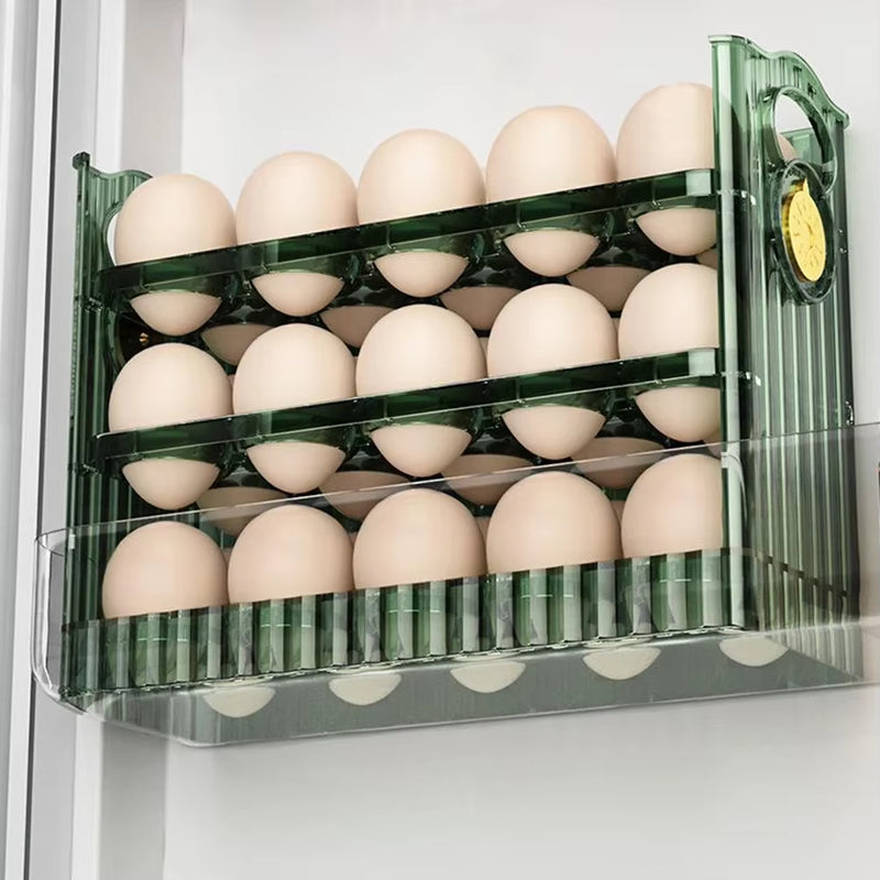 30 Grids Egg Storage Box Refrigerator Organizer Food Containers Multi-Layer Egg Tray Egg Holder Dispenser Kitchen Storage Box