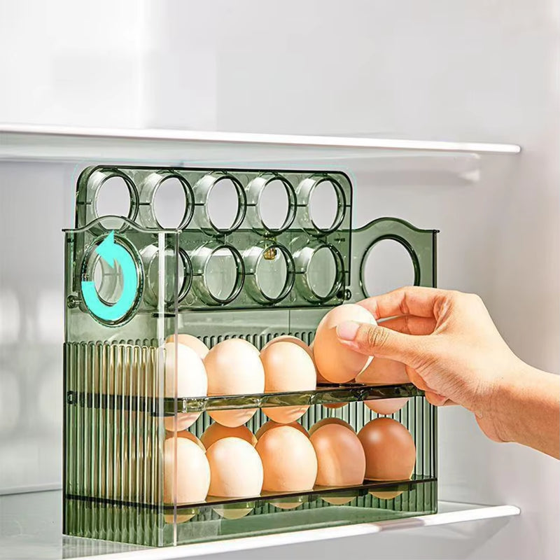 30 Grids Egg Storage Box Refrigerator Organizer Food Containers Multi-Layer Egg Tray Egg Holder Dispenser Kitchen Storage Box