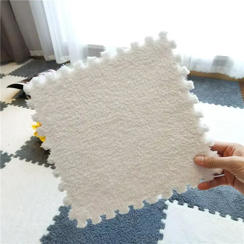 10/20PCS 30CM*30CM*1CM Anti-Shock Puzzle Mat Bedroom Plush Pad Plush Carpet Baby Padded Carpet