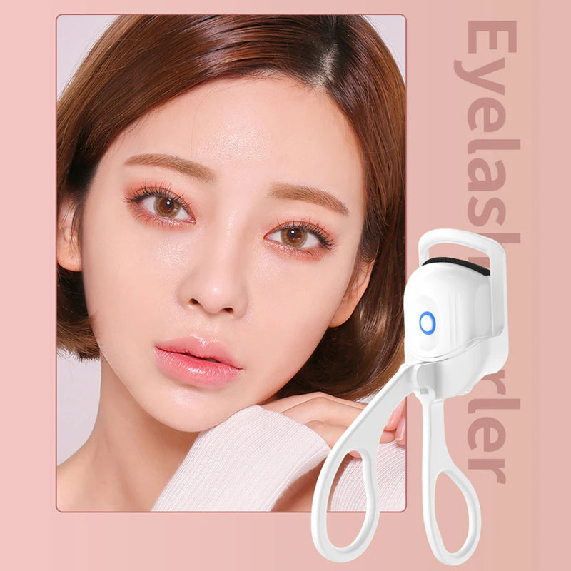 Electric Heated Eyelash Curler Eyelashes Curls Thermal Eyelash Curler USB Rechargeable Mini Long Lasting Makeup Tool Beauty Tool