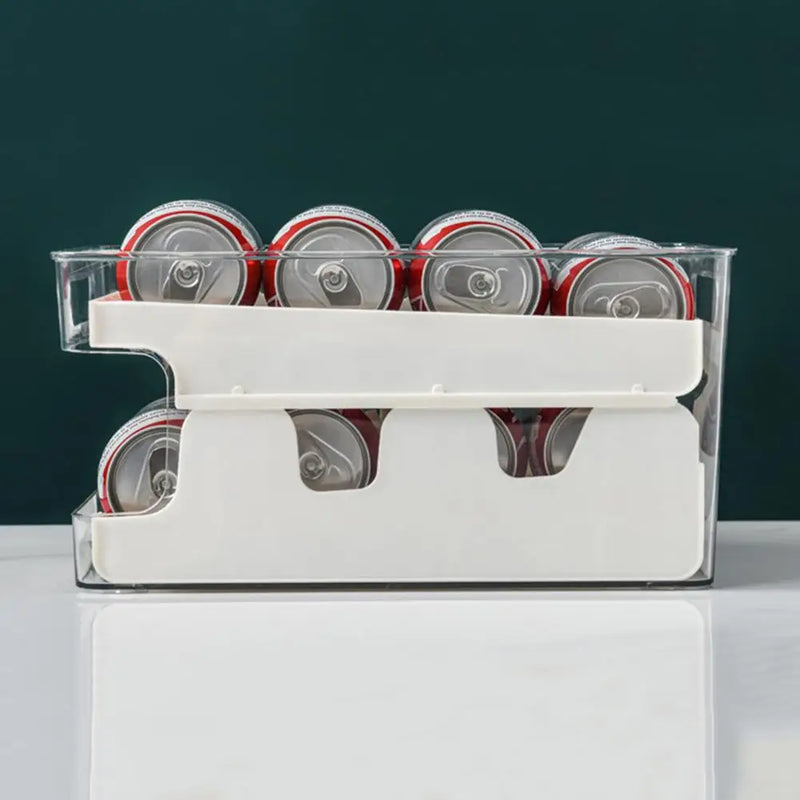 Beverage Can Organizer Fridge Storage Box Beer Double-Layer Soda Can Organizer 