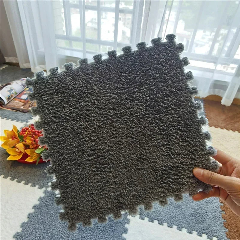 10/20PCS 30CM*30CM*1CM Anti-Shock Puzzle Mat Bedroom Plush Pad Plush Carpet Baby Padded Carpet