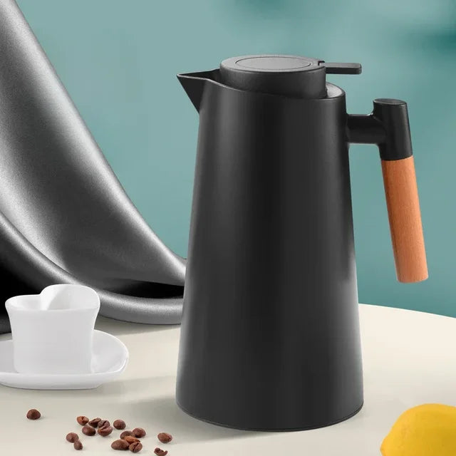 1L Large Capacity Kettle Household Coffee Pot Glass Liner Hot Water Jug Bottle Vacuum Flask Thermos Nordic Thermal Insulation