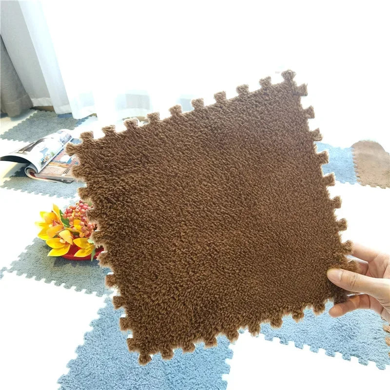 10/20PCS 30CM*30CM*1CM Anti-Shock Puzzle Mat Bedroom Plush Pad Plush Carpet Baby Padded Carpet