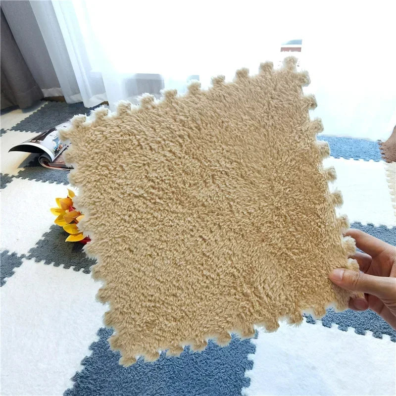 10/20PCS 30CM*30CM*1CM Anti-Shock Puzzle Mat Bedroom Plush Pad Plush Carpet Baby Padded Carpet