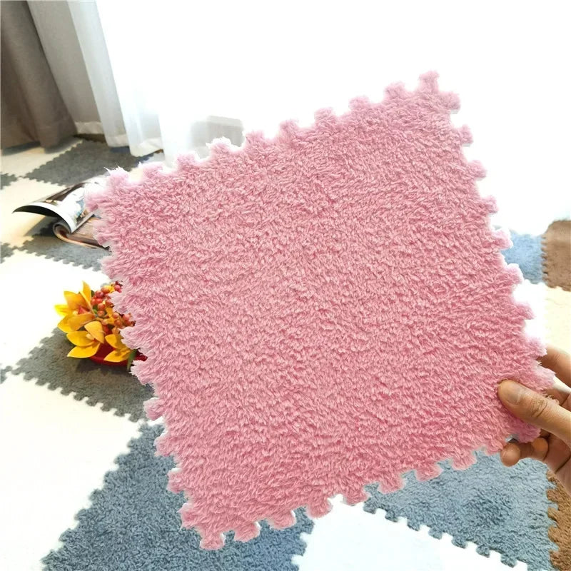 10/20PCS 30CM*30CM*1CM Anti-Shock Puzzle Mat Bedroom Plush Pad Plush Carpet Baby Padded Carpet