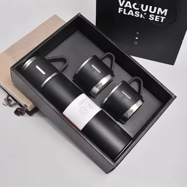 500ML 304 Stainless Steel Vacuum Insulated Bottle Gift Set Office Business Style Coffee Mug Thermos Bottle