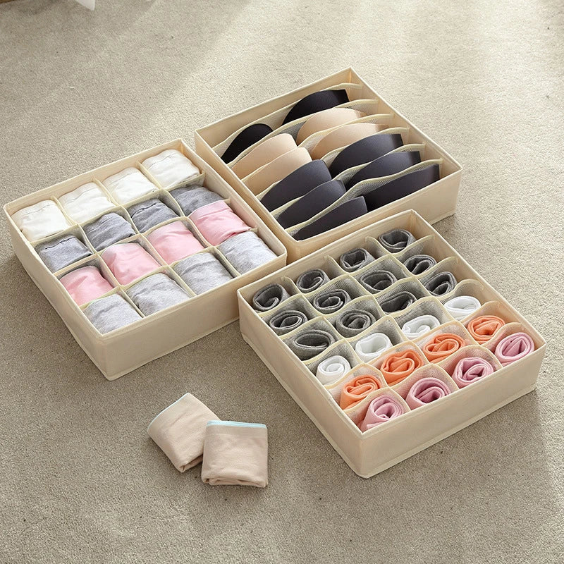 3pcs Drawer Separator Box Organizer Underwear Organizer Clothes Storage Socks Bra Belt Panties Storage Box