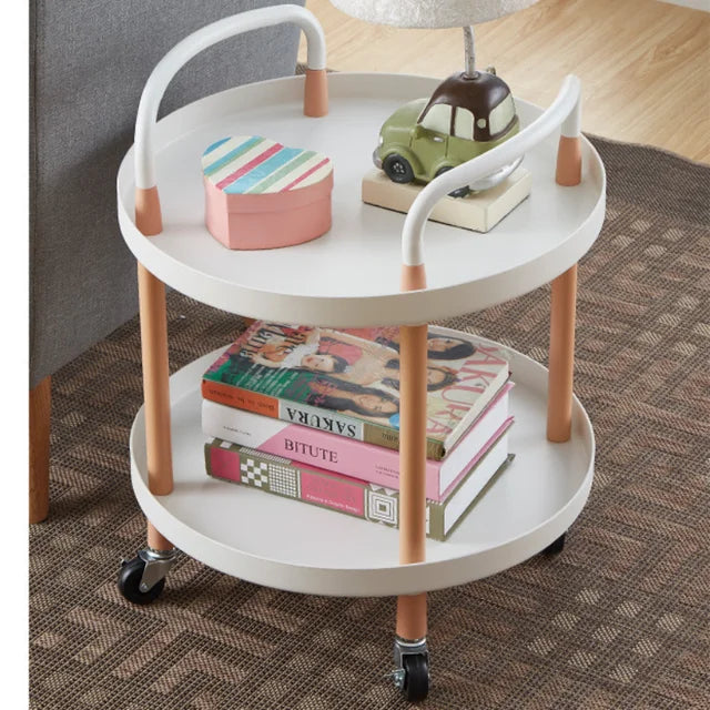 2/3 Tiers Storage Utility Rack Kitchen Foldable Rolling Trolley Cart Cabinet Vegetables Floor Shelf Wheels