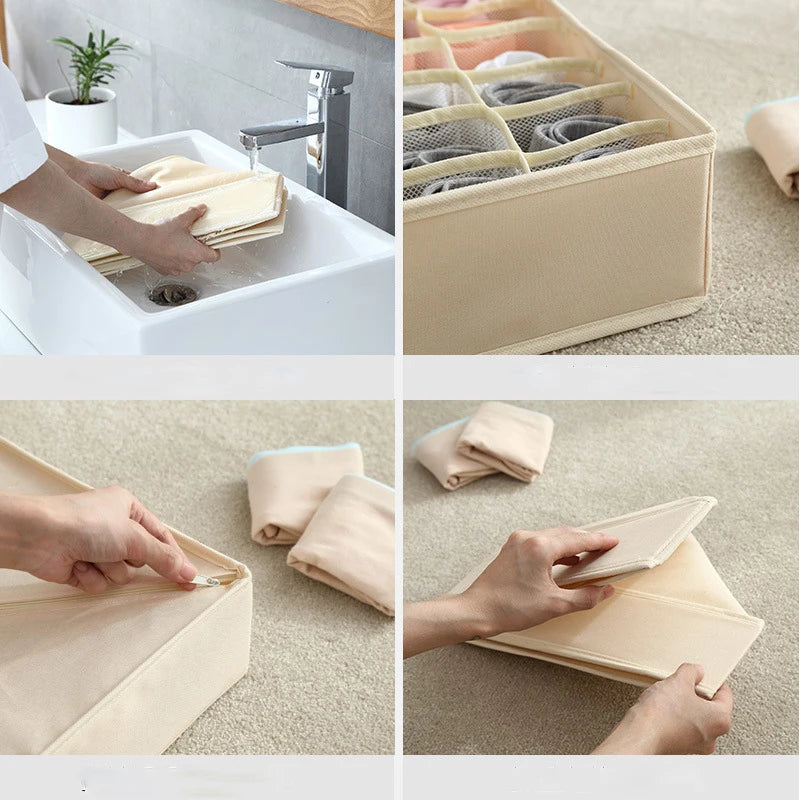 3pcs Drawer Separator Box Organizer Underwear Organizer Clothes Storage Socks Bra Belt Panties Storage Box