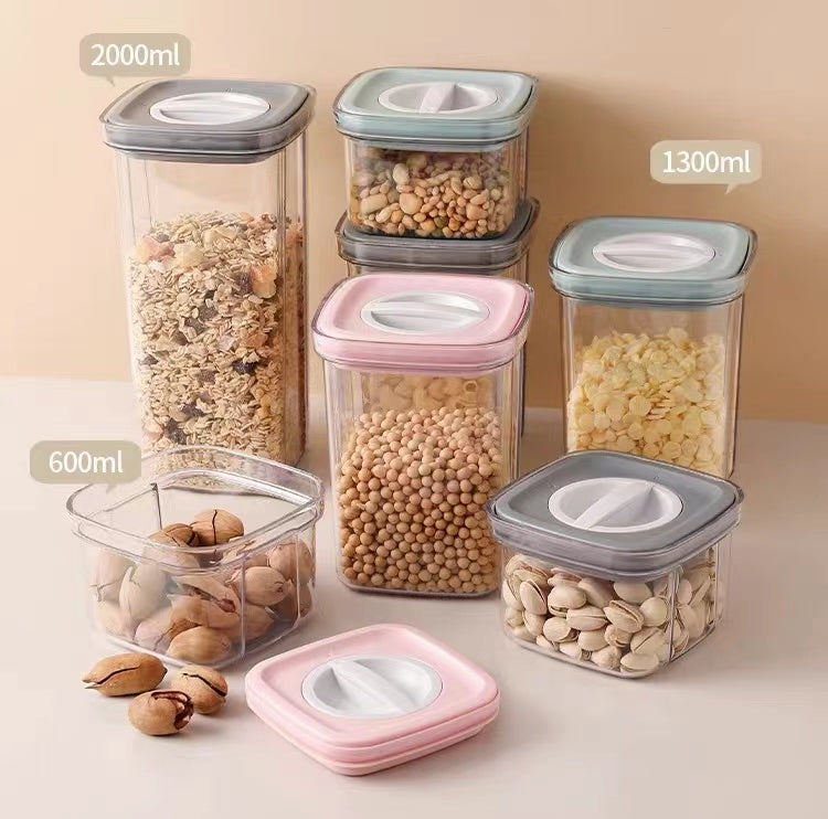 Airtight 6PCS Kitchen Pantry Fridge Easy Lock Food Storage Container Set