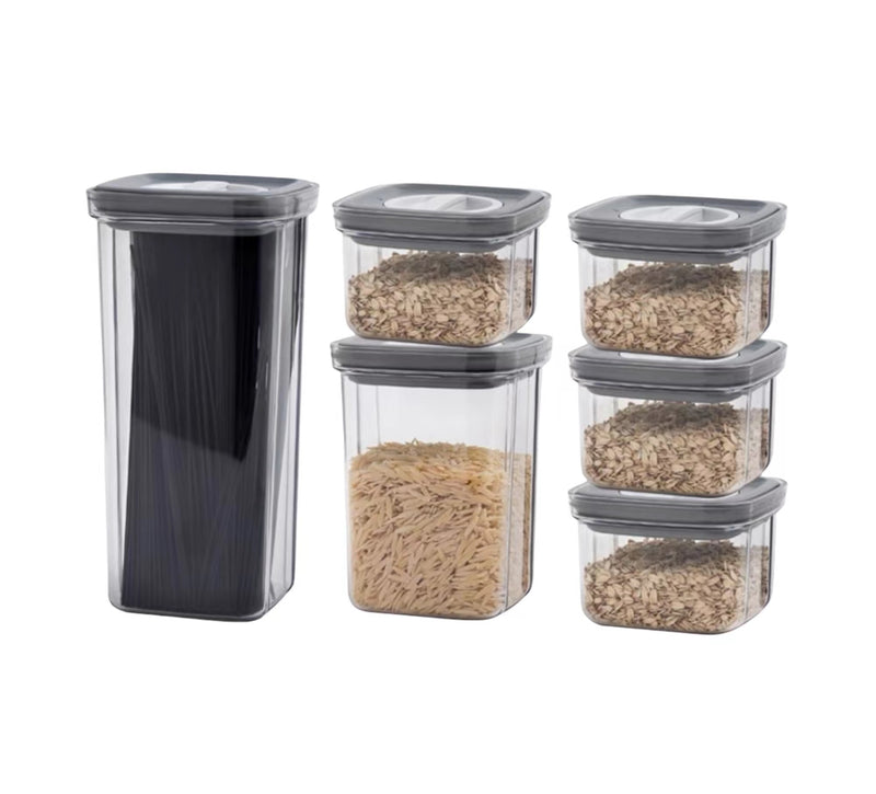 Airtight 6PCS Kitchen Pantry Fridge Easy Lock Food Storage Container Set